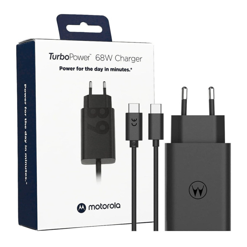Зарядний пристрій Motorola MC-682N 68W Black з Type-C/Type-C (PG38C06281)