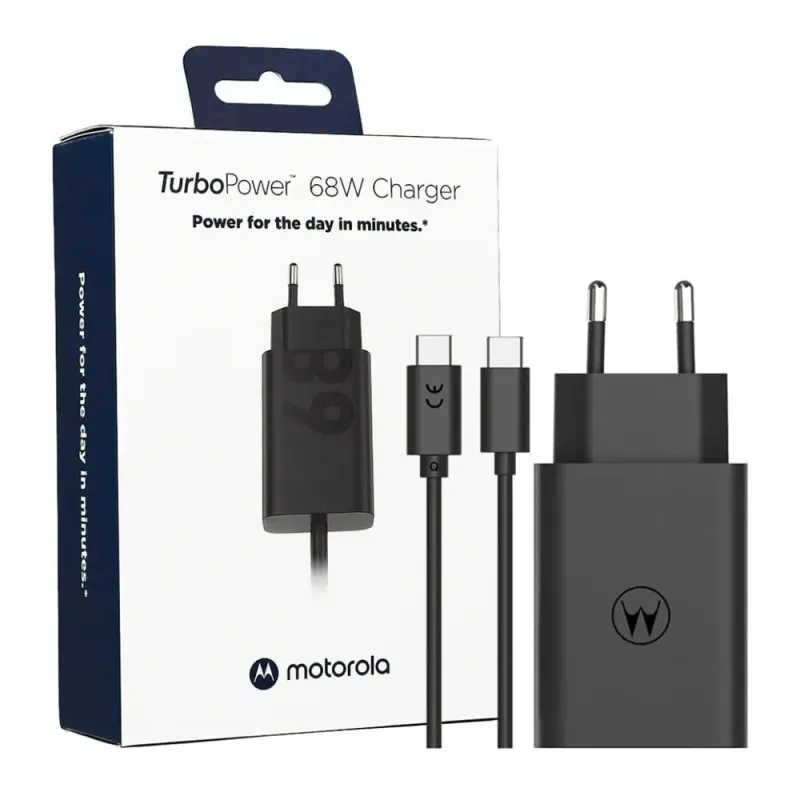 Зарядное устройство Motorola MC-682N 68W Black with Type-C/Type-C (PG38C06281)