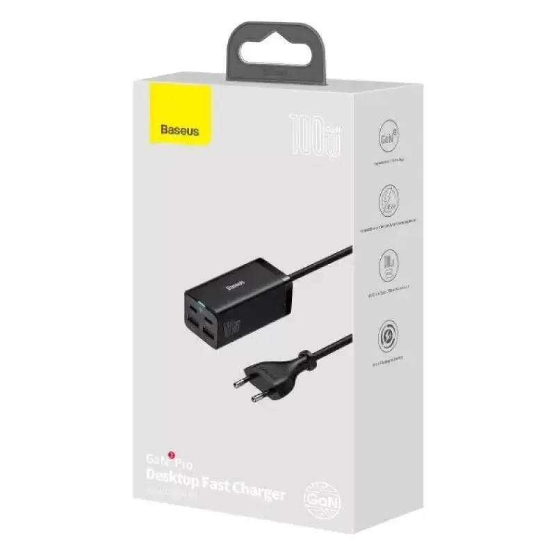 Зарядное устройство Baseus GaN 3 Pro 100W Black (CCGP000101)