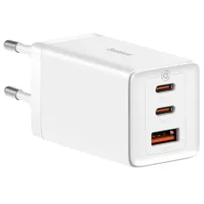 Зарядное устройство Baseus GaN5 Pro Fast Charger 2C+U 65W White w/Type-C to Type-C (CCGP120202)