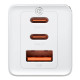 Зарядний пристрій Baseus GaN5 Pro Fast Charger 2C+U 65W White w/Type-C to Type-C (CCGP120202)