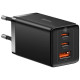 Зарядний пристрій Baseus GaN5 Pro Fast Charger 65W Black Type-C to Type-C cable (CCGP120201)