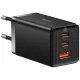Зарядний пристрій Baseus GaN5 Pro Fast Charger 65W Black Type-C to Type-C cable (CCGP120201)