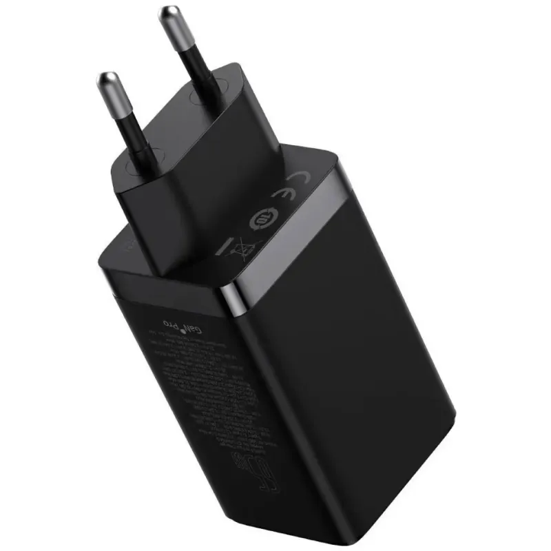 Зарядний пристрій Baseus GaN5 Pro Fast Charger 65W Black Type-C to Type-C cable (CCGP120201)