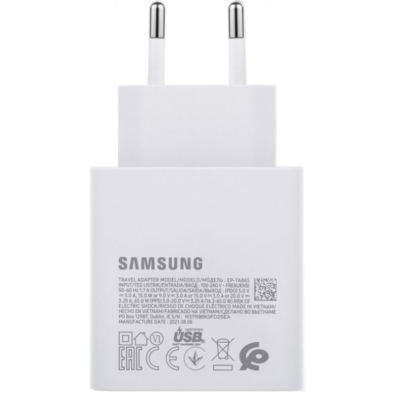 Зарядное устройство Samsung EP-TA865 65W White (EP-TA865NWE)