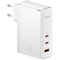 Baseus GaN5 Pro Fast Charger 2C+U 140W White w/Type-C to Type-C cable (CCGP100202)