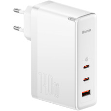 Baseus GaN5 Pro Fast Charger 2C+U 140W White w/Type-C to Type-C cable (CCGP100202)