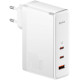 Baseus GaN5 Pro Fast Charger 2C+U 140W White w/Type-C to Type-C cable (CCGP100202)