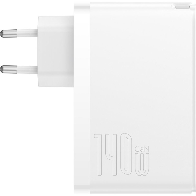 Baseus GaN5 Pro Fast Charger 2C+U 140W White w/Type-C to Type-C cable (CCGP100202)