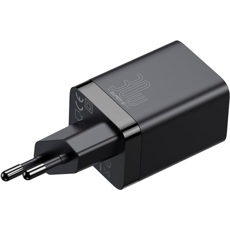 Baseus Super Si Pro Quick Charger USB/Type-C 30W Black (CCSUPP-E01)
