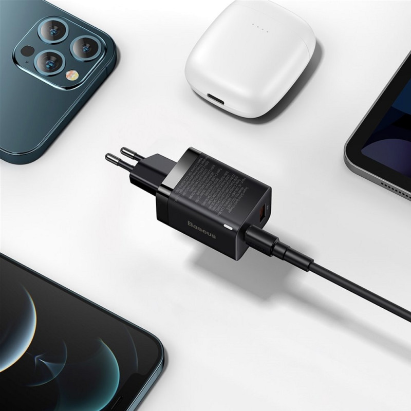 Baseus Super Si Pro Quick Charger USB/Type-C 30W Black (CCSUPP-E01)