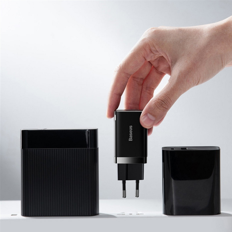 Baseus Super Si Pro Quick Charger USB/Type-C 30W Black (CCSUPP-E01)