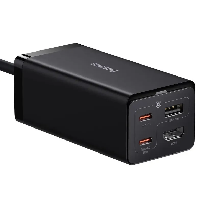Зарядное устройство Baseus GaN5 Pro Desktop Fast Charger 67W + USB Type-C Black (CCGP110201)