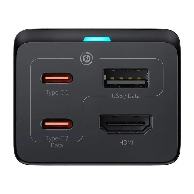 Зарядное устройство Baseus GaN5 Pro Desktop Fast Charger 67W + USB Type-C Black (CCGP110201)
