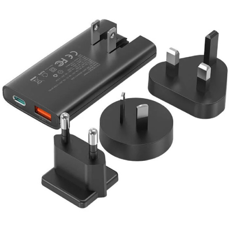 Choetech PD6011 67W GaN Ultra Thin Wall Charger Black (PD6011-EU-BK)