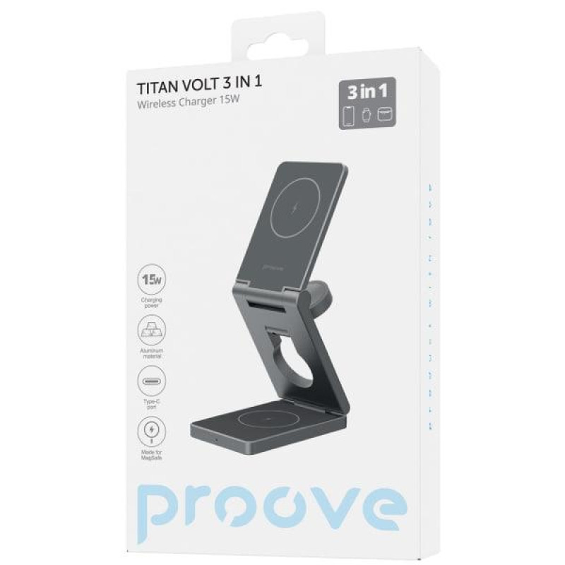 Зарядний пристрій Proove Titan Volt 3 in 1 (WSTV15000003)