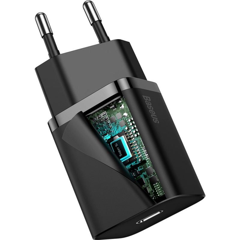 Baseus Super Si Quick Charger 20W Sets Black (CCSUP-B01)