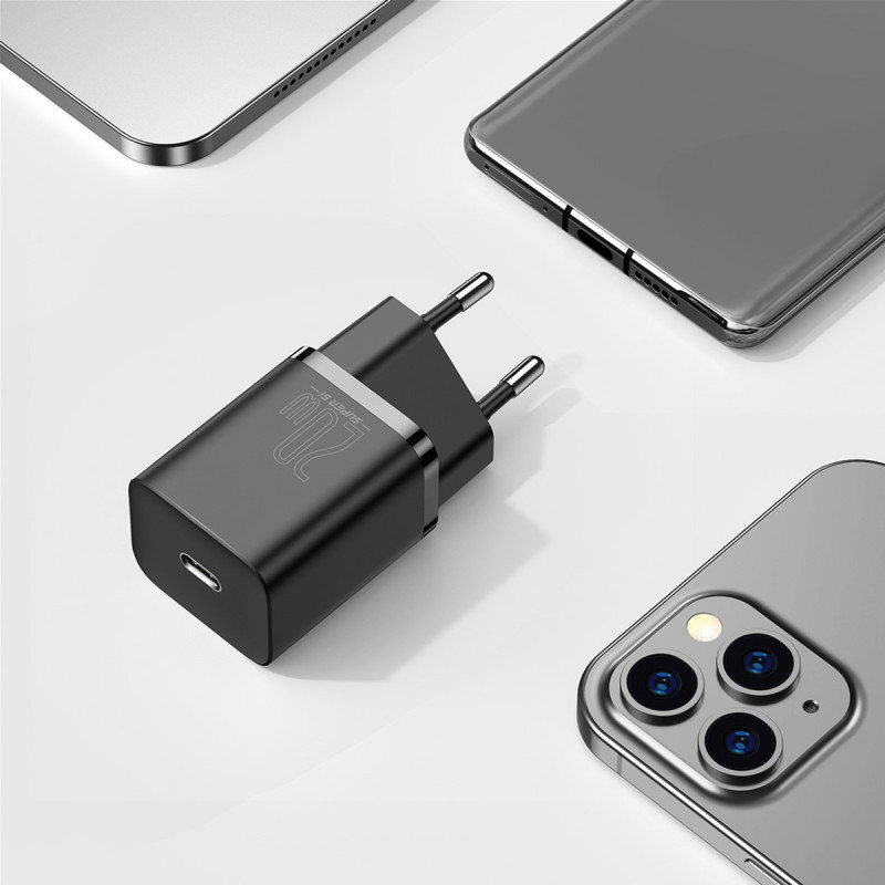 Baseus Super Si Quick Charger 20W Sets Black (CCSUP-B01)