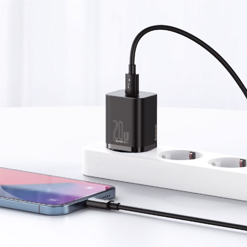 Baseus Super Si Quick Charger 20W Sets Black (CCSUP-B01)