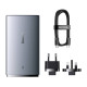 Baseus GaN5 Pro Ultra-Slim Fast Charger C+U 65W Overseas Edition Gray + Type-C to Type-C (CCGP150113)