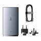 Зарядний пристрій Baseus GaN5 Pro Ultra-Slim Fast Charger C+U 65W Overseas Edition Gray + Type-C to Type-C (CCGP150113)