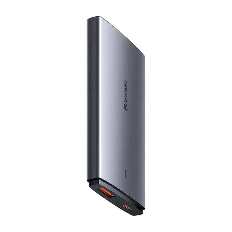 Зарядний пристрій Baseus GaN5 Pro Ultra-Slim Fast Charger C+U 65W Overseas Edition Gray + Type-C to Type-C (CCGP150113)
