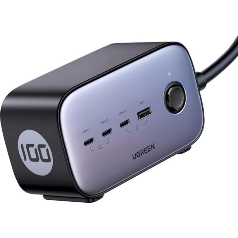 UGREEN CD270 GaN 100W DigiNest Pro Power Strip Gray (60167)
