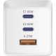 Зарядний пристрій Sigma мобільний X-Power 65W GaN, PD, QC (2xUSB-C + 1xUSB-A) White (PS65-01)