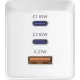 Зарядний пристрій Sigma мобільний X-Power 65W GaN, PD, QC (2xUSB-C + 1xUSB-A) White (PS65-01)