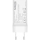 Зарядний пристрій Sigma мобільний X-Power 65W GaN, PD, QC (2xUSB-C + 1xUSB-A) White (PS65-01)