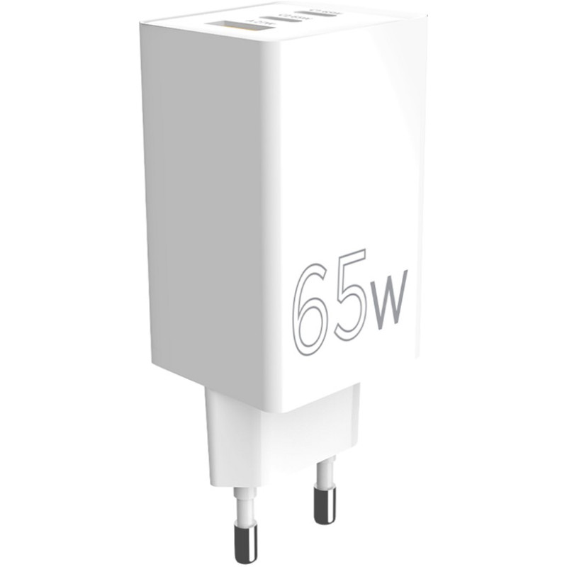 Зарядний пристрій Sigma мобільний X-Power 65W GaN, PD, QC (2xUSB-C + 1xUSB-A) White (PS65-01)