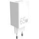 Зарядний пристрій Sigma мобільний X-Power 65W GaN, PD, QC (2xUSB-C + 1xUSB-A) White (PS65-01)