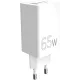 Зарядний пристрій Sigma мобільний X-Power 65W GaN, PD, QC (2xUSB-C + 1xUSB-A) White (PS65-01)