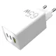 Зарядний пристрій Sigma мобільний X-Power 65W GaN, PD, QC (2xUSB-C + 1xUSB-A) White (PS65-01)