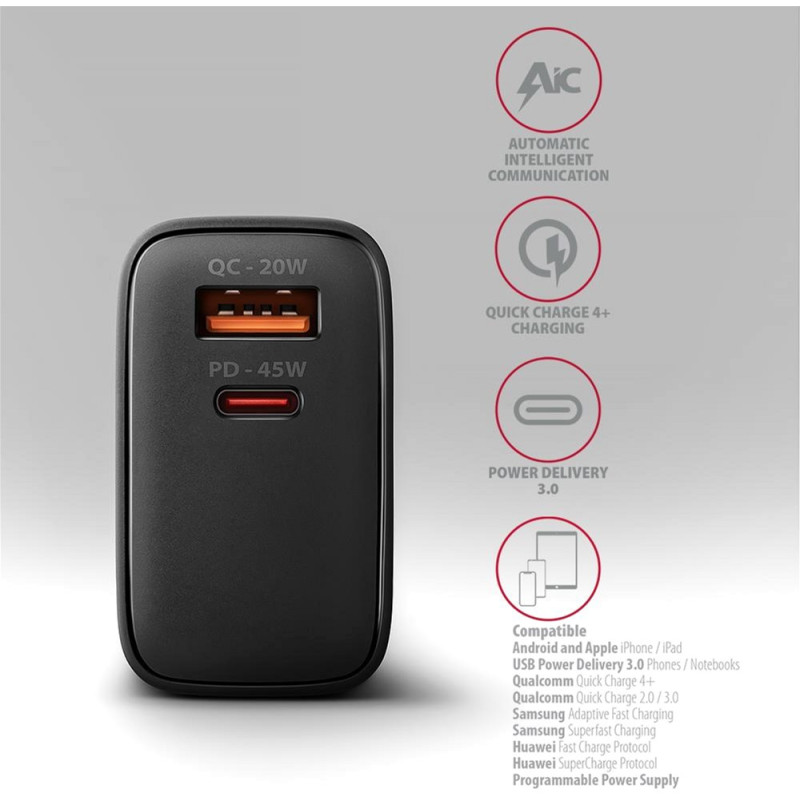 Зарядное устройство AXAGON ACU-PQ45