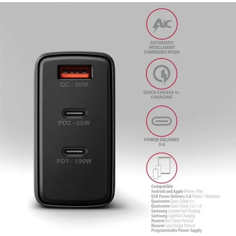 Зарядное устройство AXAGON ACU-DPQ100