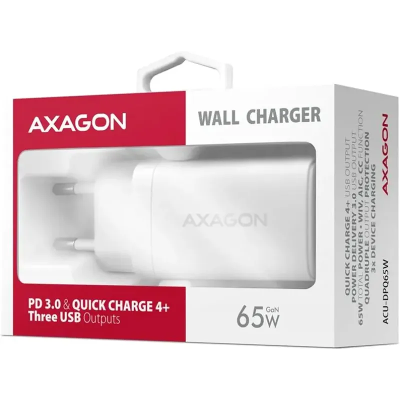 Зарядний пристрій AXAGON ACU-DPQ65W