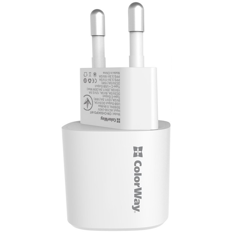Зарядний пристрій ColorWay CW-CHS043PD-WT