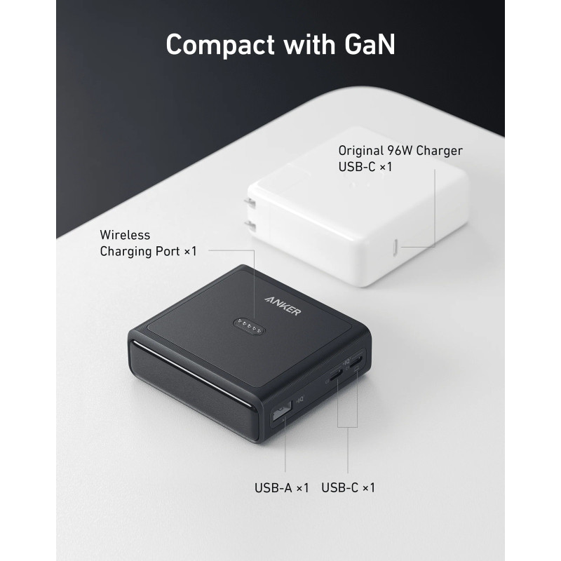 Зарядний пристрій ANKER Charging Base for Anker Prime 100W, 2xUSB-C, 1xUSB-A, Pogo pin (A1902311)