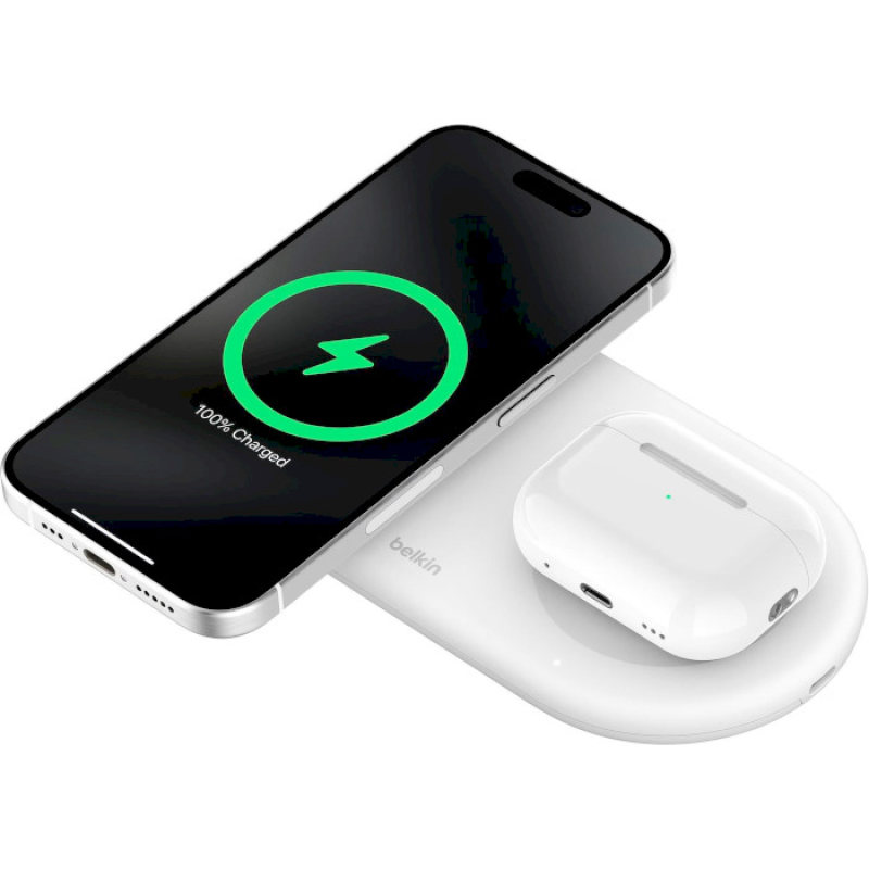 Belkin Magnetic Wireless Charging Pad with Qi2 15W White (WIZ021VFWH)