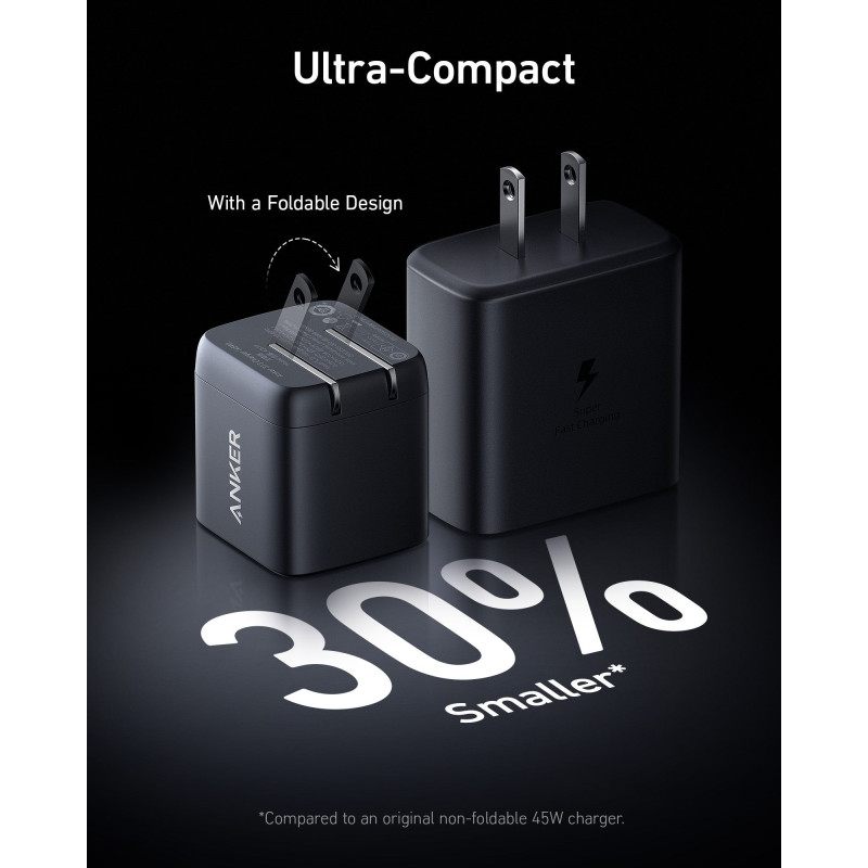 ANKER USB-C Wall Charger PowerPort 313 45W Black (A2643G11)
