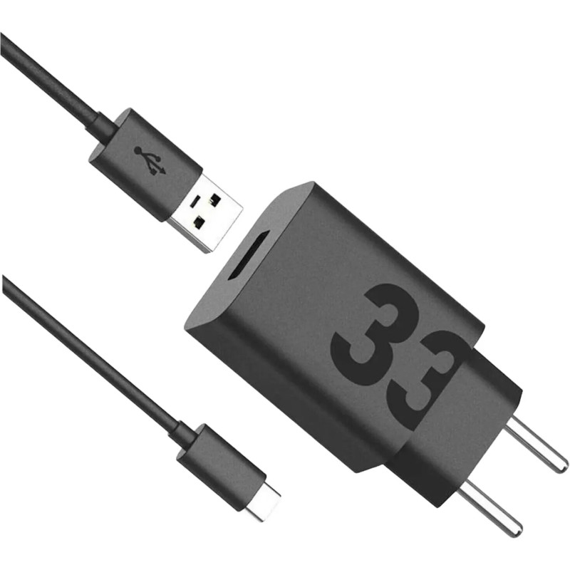 Зарядний пристрій Motorola TurboPower 33W + Сable USB-A to Type-C Black (MC-332L)