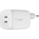 Зарядное устройство Belkin Boost Up Charge Pro GaN Dual USB-C Charger 65W White (WCH013VFWH)