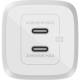 Зарядное устройство Belkin Boost Up Charge Pro GaN Dual USB-C Charger 65W White (WCH013VFWH)