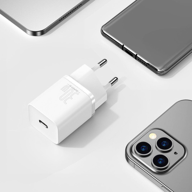 Baseus Super Silicone PD 30W Type-C White (CCSUP-J02)