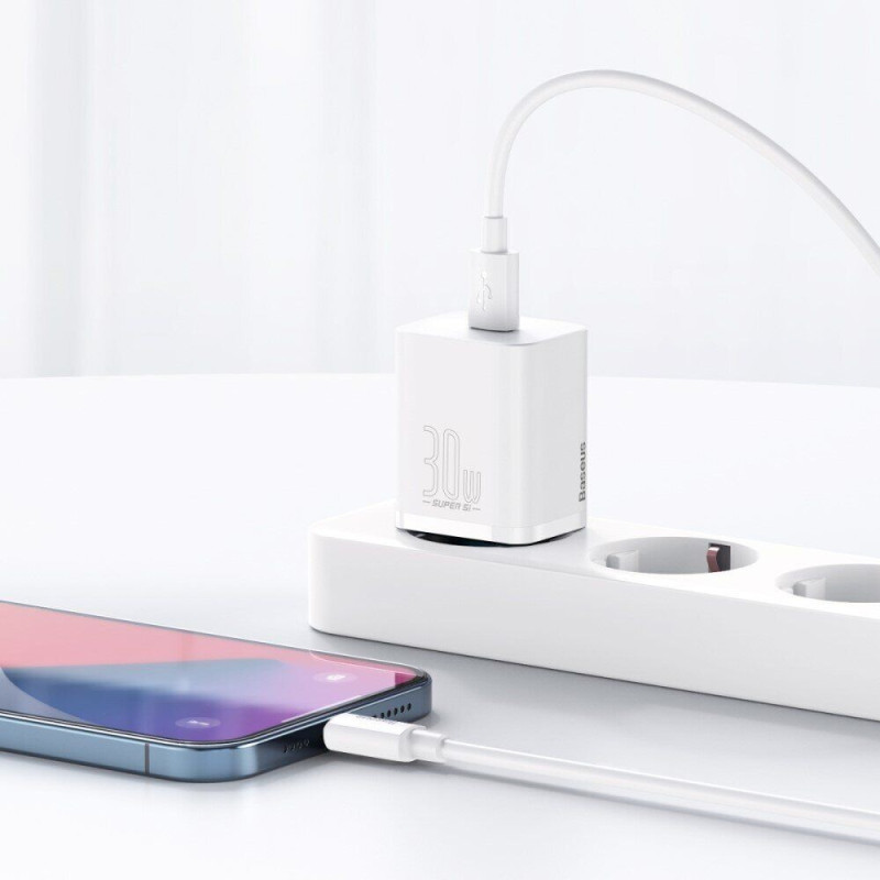 Baseus Super Silicone PD 30W Type-C White (CCSUP-J02)