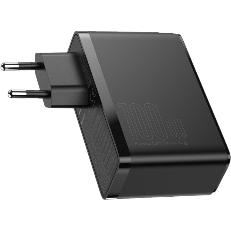 Зарядное устройство Baseus GaN2 Pro Q.C 2C + Charger Type-C Cable 100W Black (CCGAN2P-L01)