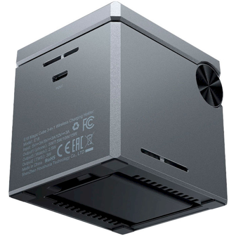 Зарядное устройство Acefast E18 Rubiks Cube Series Metal Gray (6974316282884)