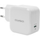 Зарядний пристрій Choetech GaN USB Type-C 45W, PD, QC, PPS White (PD8007) (PD8007-EU-WH)