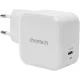 Зарядний пристрій Choetech GaN USB Type-C 45W, PD, QC, PPS White (PD8007) (PD8007-EU-WH)